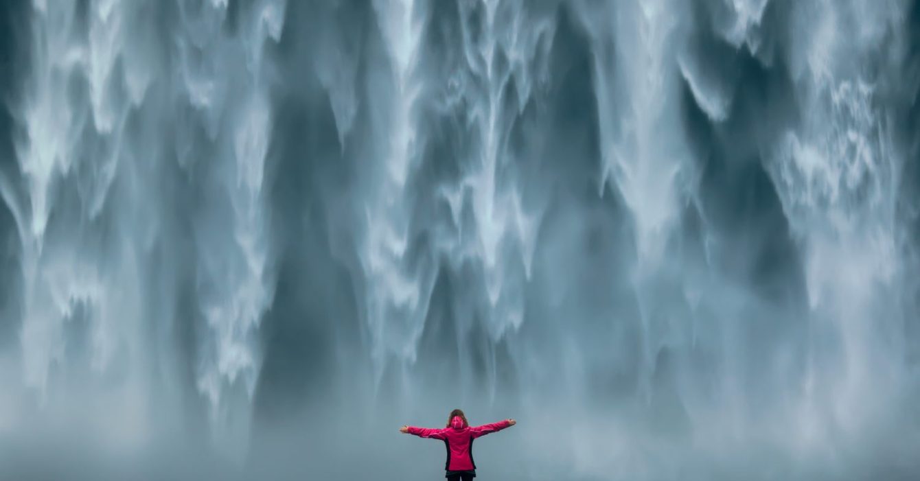 Iceland,Landscape,Photo,Of,Brave,Girl,Who,Proudly,Standing,With