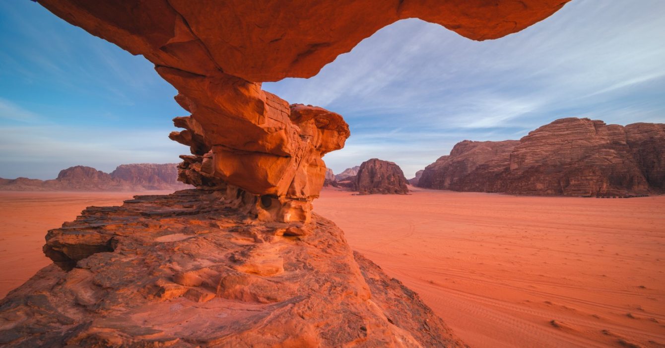 Rock,Formations,In,The,Red,Desert,Of,Wadi,Rum,In